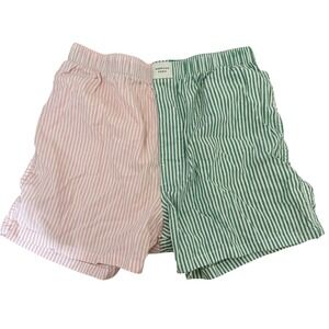 NWOT American Eagle Men's Striped Boxer Shorts M M 32 34 Pink Green Sleepwear